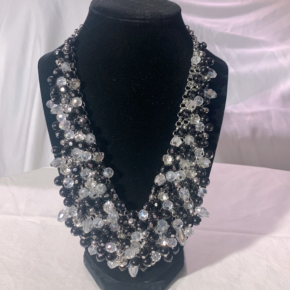 BOCAR Crystal Chunky Collar Statement Necklace
